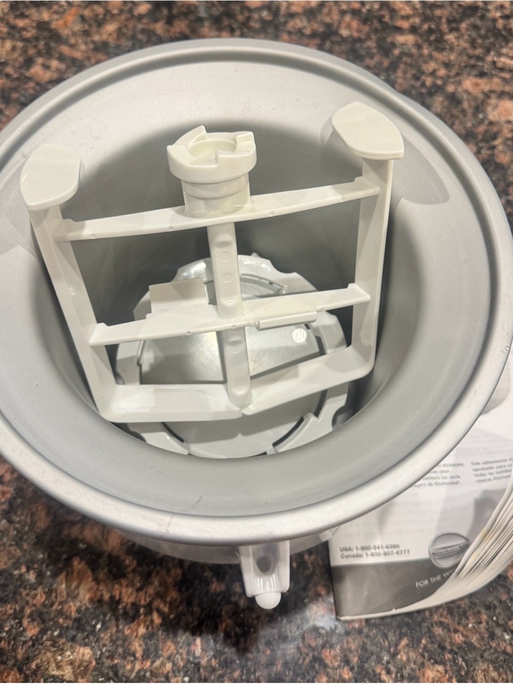 Working Pre-owned  Original kitchenaid ice cream maker , Small Dent On A Side